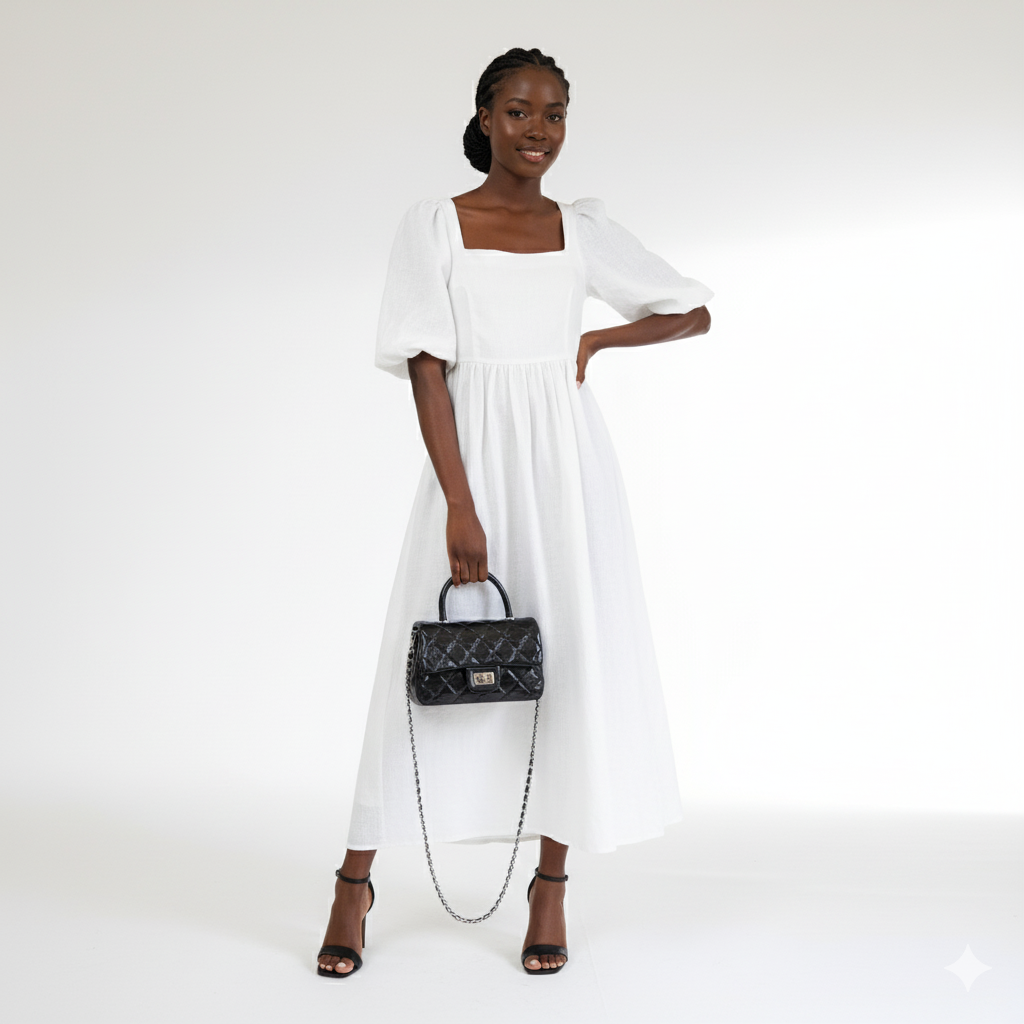 Quilted Mini Top Handle Flap Bag