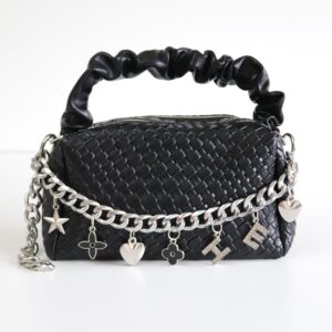 Glamour Weave Mini-Bag With Charms